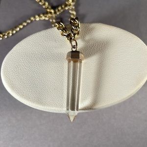 Single Crystal On Sterling Silver Chain With Lobster Claw Closer